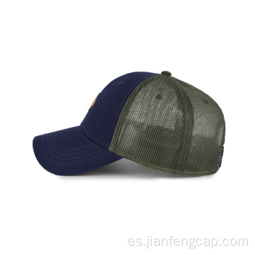 Gorra de camionero de 6 paneles con logotipo personalizado en relieve